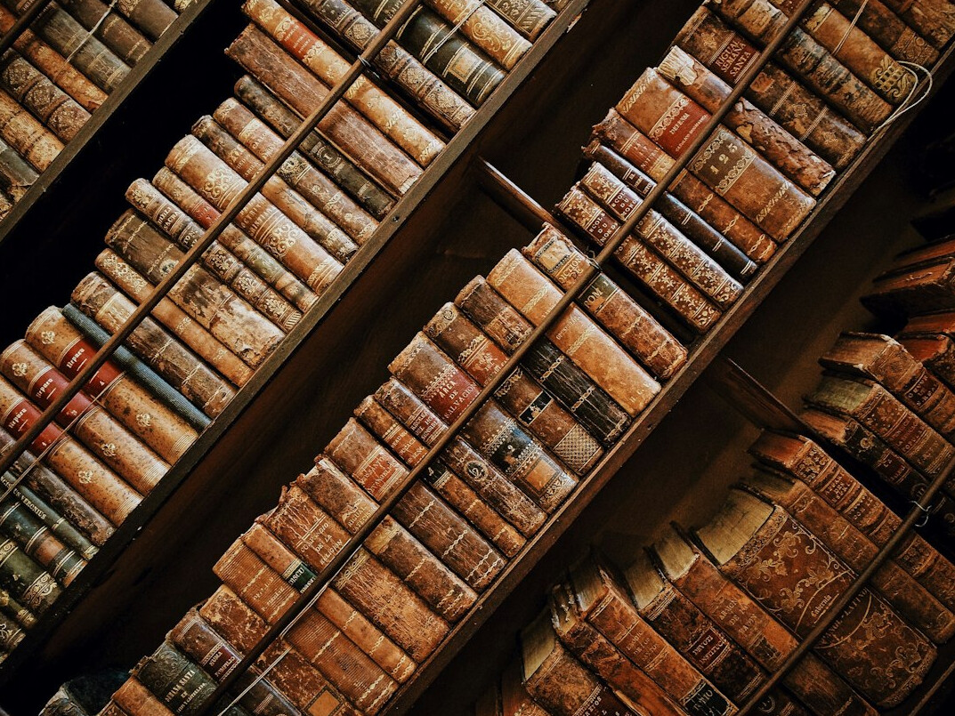 old books on shelf